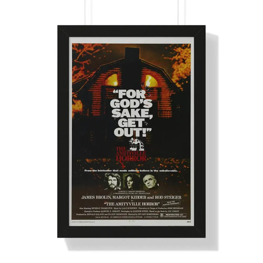 THE AMITYVILLE HORROR 1979 - Framed Movie Poster 16″ x 24″ Black - The Sticker Space