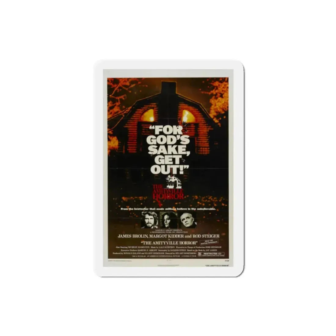 The Amityville Horror 1979 Movie Poster Refrigerator Magnet 2 Inch - The Sticker Space
