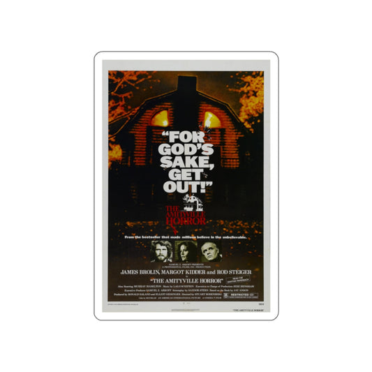 THE AMITYVILLE HORROR 1979 Movie Poster STICKER Vinyl Die-Cut Decal-White-The Sticker Space