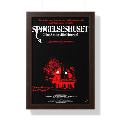 THE AMITYVILLE HORROR (DANISH) 1979 - Framed Movie Poster-16″ x 24″-The Sticker Space