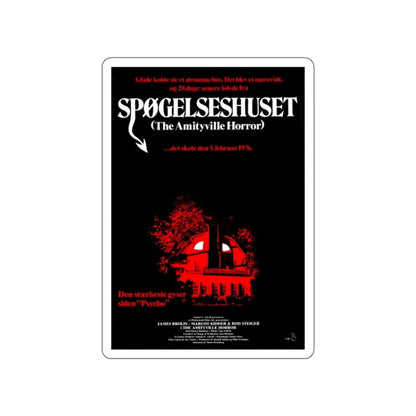 THE AMITYVILLE HORROR (DANISH) 1979 Movie Poster STICKER Vinyl Die-Cut Decal 2 Inch - The Sticker Space