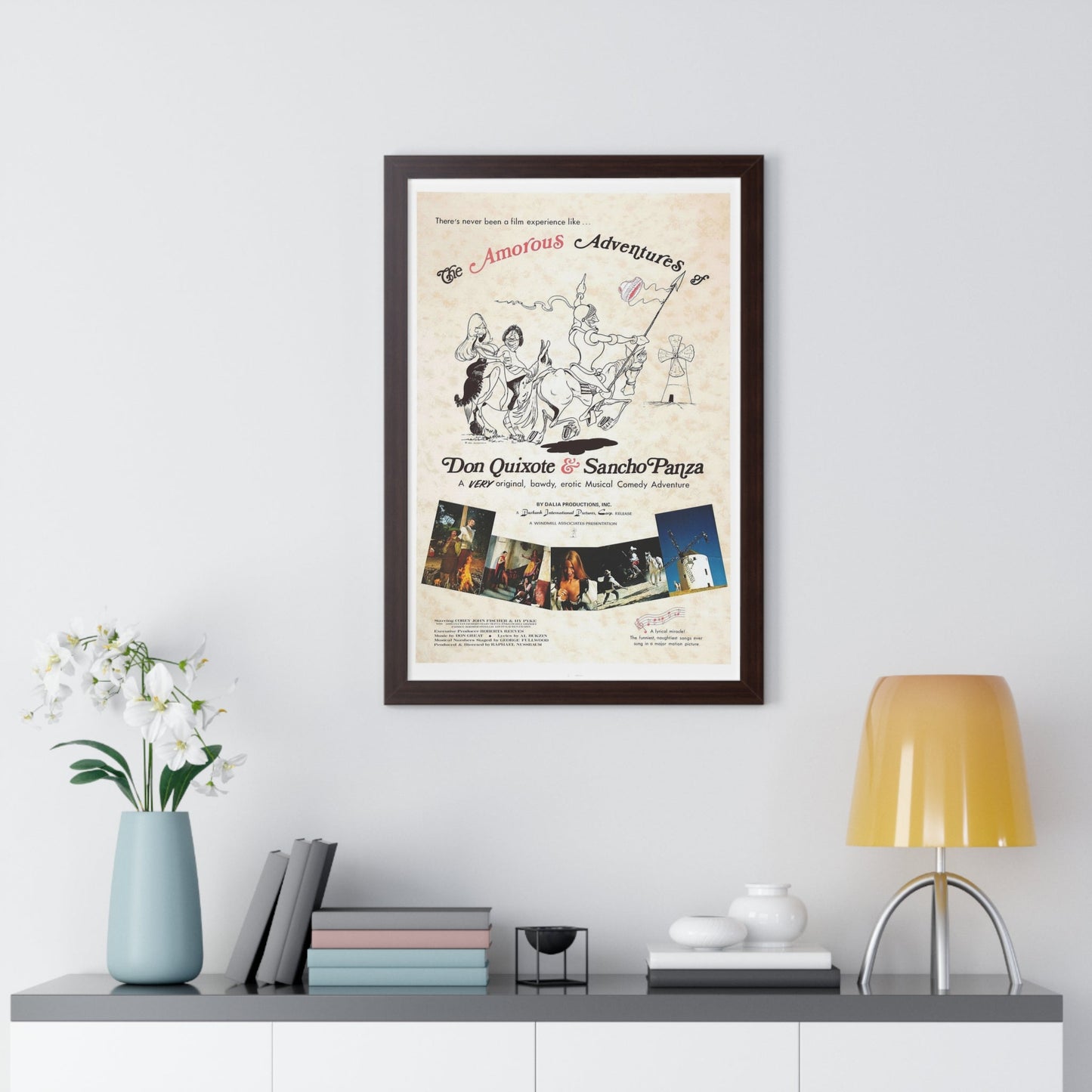 THE AMOROUS ADVENTURES OF DON QUIXOTE AND SANCHO PANZA 1976 - Framed Movie Poster-The Sticker Space