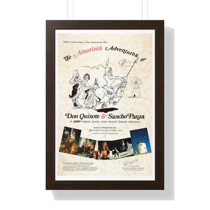 THE AMOROUS ADVENTURES OF DON QUIXOTE AND SANCHO PANZA 1976 - Framed Movie Poster-16″ x 24″-The Sticker Space