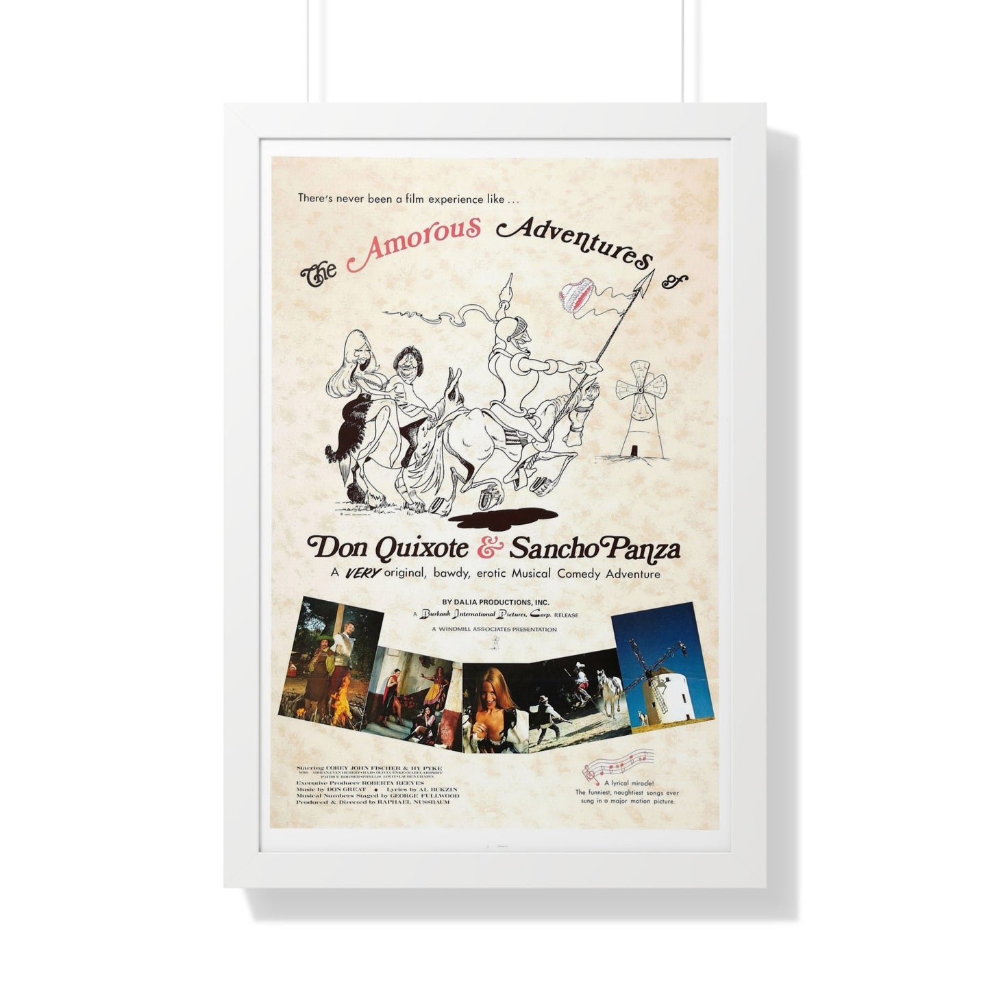 THE AMOROUS ADVENTURES OF DON QUIXOTE AND SANCHO PANZA 1976 - Framed Movie Poster-20" x 30"-The Sticker Space