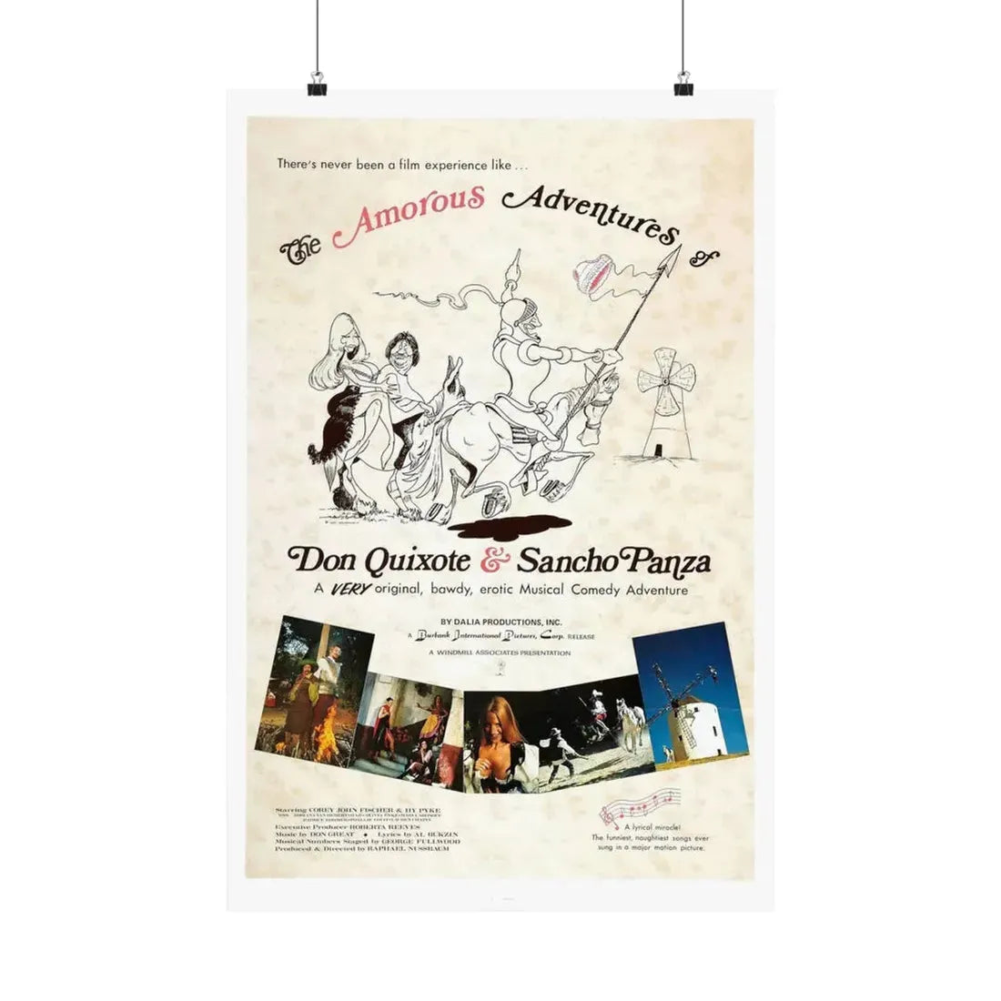 THE AMOROUS ADVENTURES OF DON QUIXOTE AND SANCHO PANZA 1976 - Paper Movie Poster 20″ x 30″ Matte - The Sticker Space