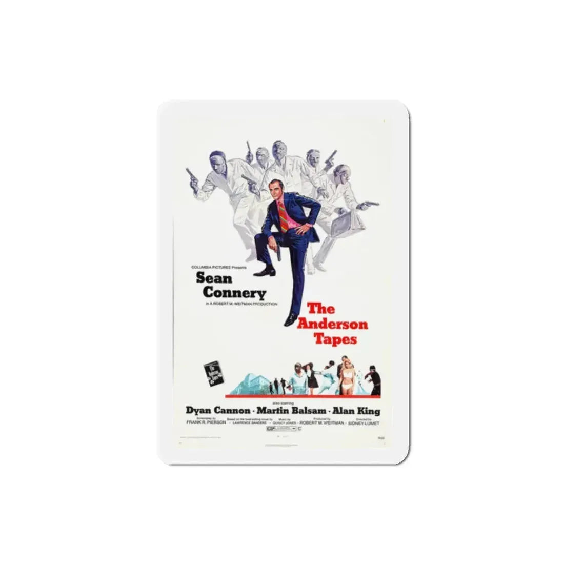 The Anderson Tapes 1971 Movie Poster Refrigerator Magnet 2 Inch - The Sticker Space
