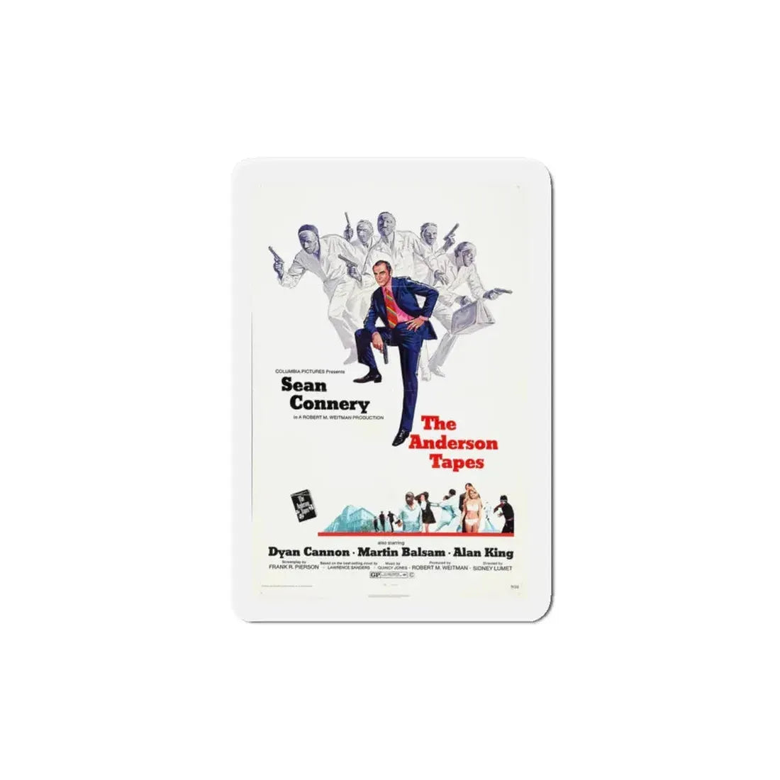 The Anderson Tapes 1971 Movie Poster Refrigerator Magnet 5 Inch - The Sticker Space