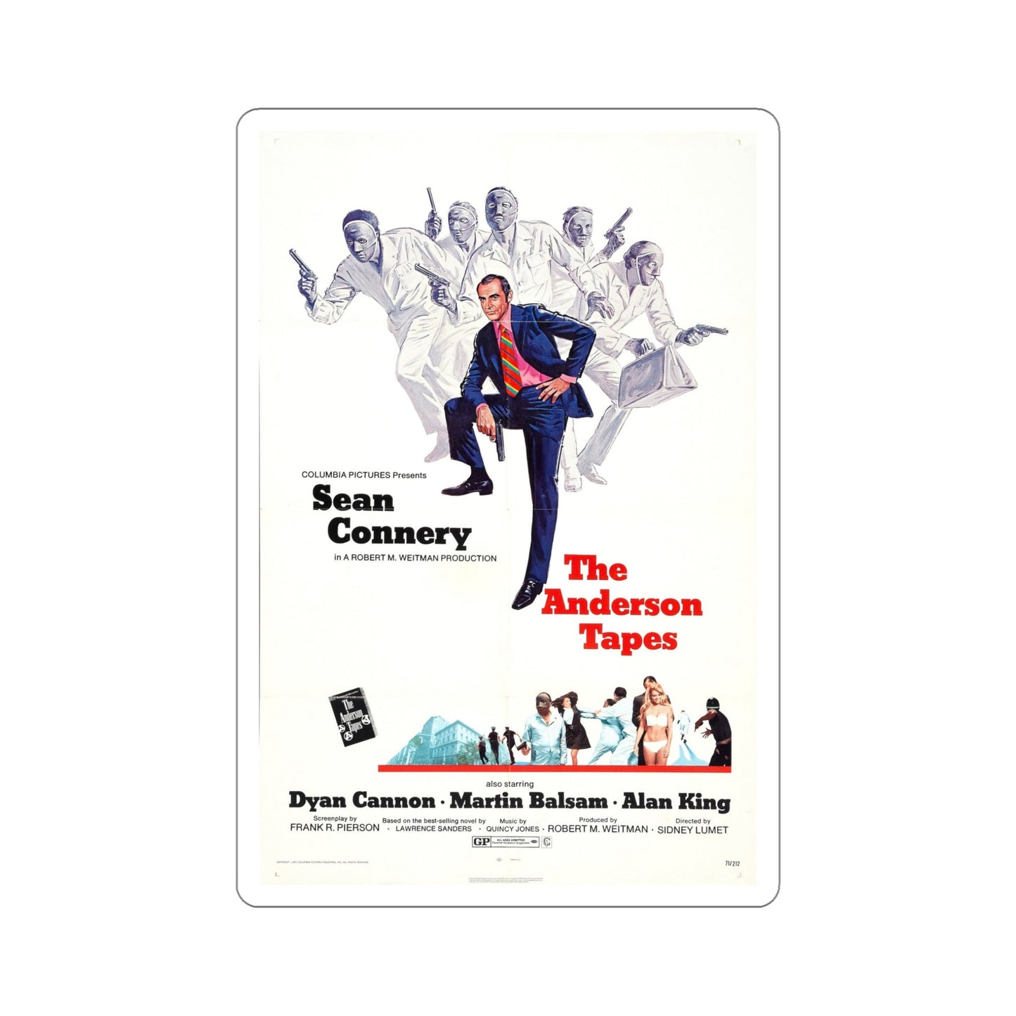 The Anderson Tapes 1971 Movie Poster STICKER Vinyl Die-Cut Decal-5 Inch-The Sticker Space