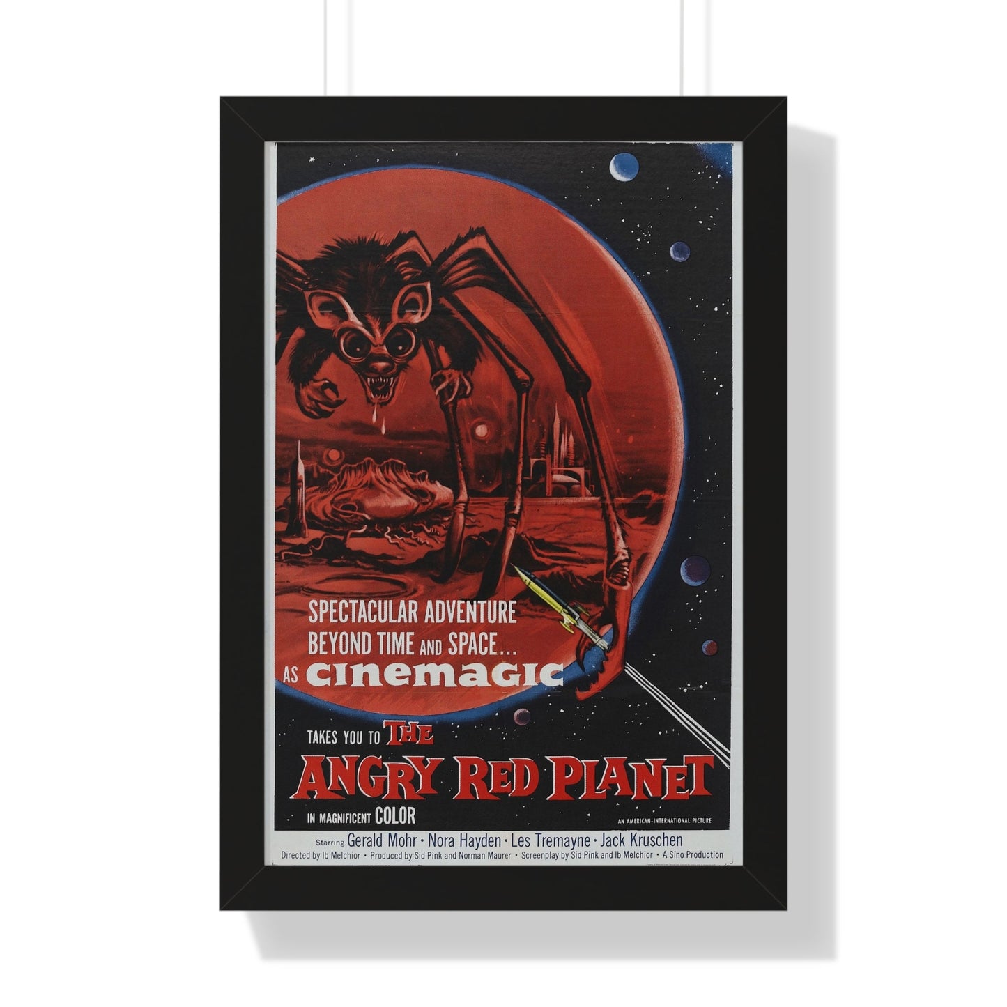 THE ANGRY RED PLANET 1959 - Framed Movie Poster-16″ x 24″-The Sticker Space