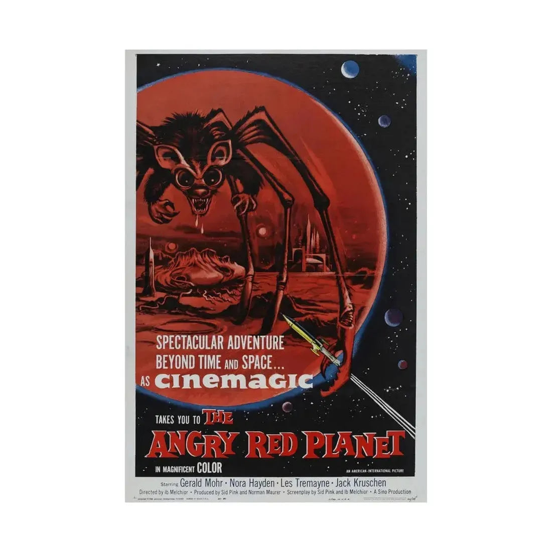 THE ANGRY RED PLANET 1959 - Paper Movie Poster - The Sticker Space