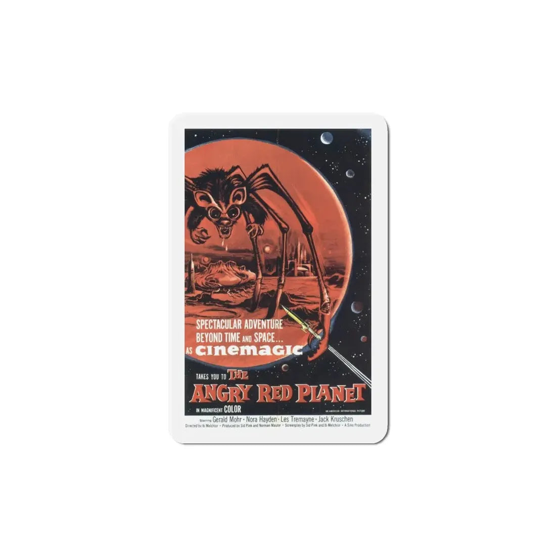 The Angry Red Planet 1960 Movie Poster Refrigerator Magnet 5 Inch - The Sticker Space