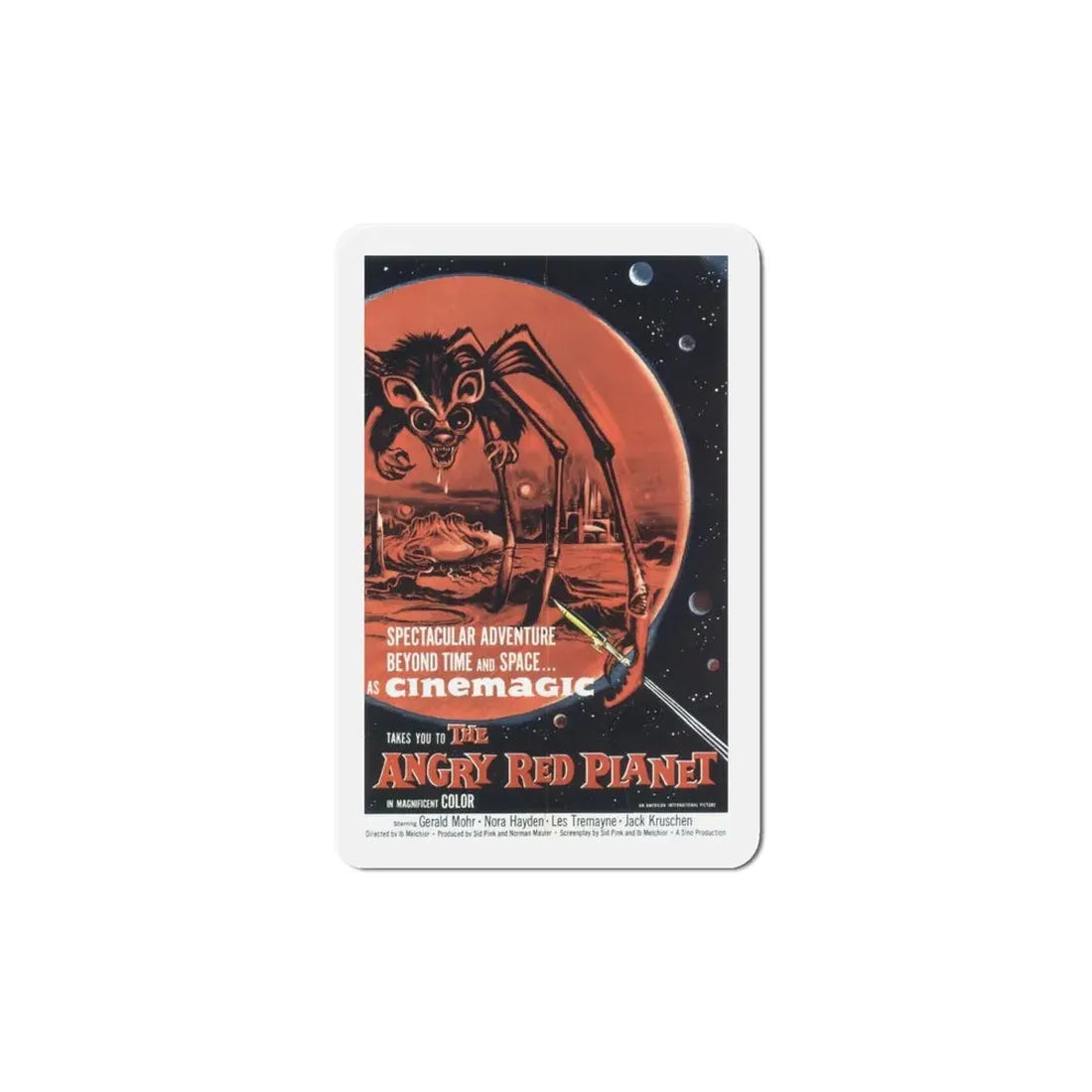 The Angry Red Planet 1960 Movie Poster Refrigerator Magnet 6 Inch - The Sticker Space