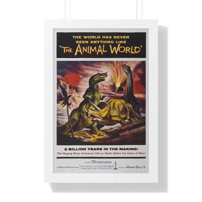 THE ANIMAL WORLD 1956 - Framed Movie Poster 16″ x 24″ White - The Sticker Space