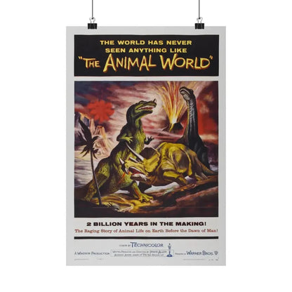 THE ANIMAL WORLD 1956 - Paper Movie Poster 12″ x 18″ Matte - The Sticker Space