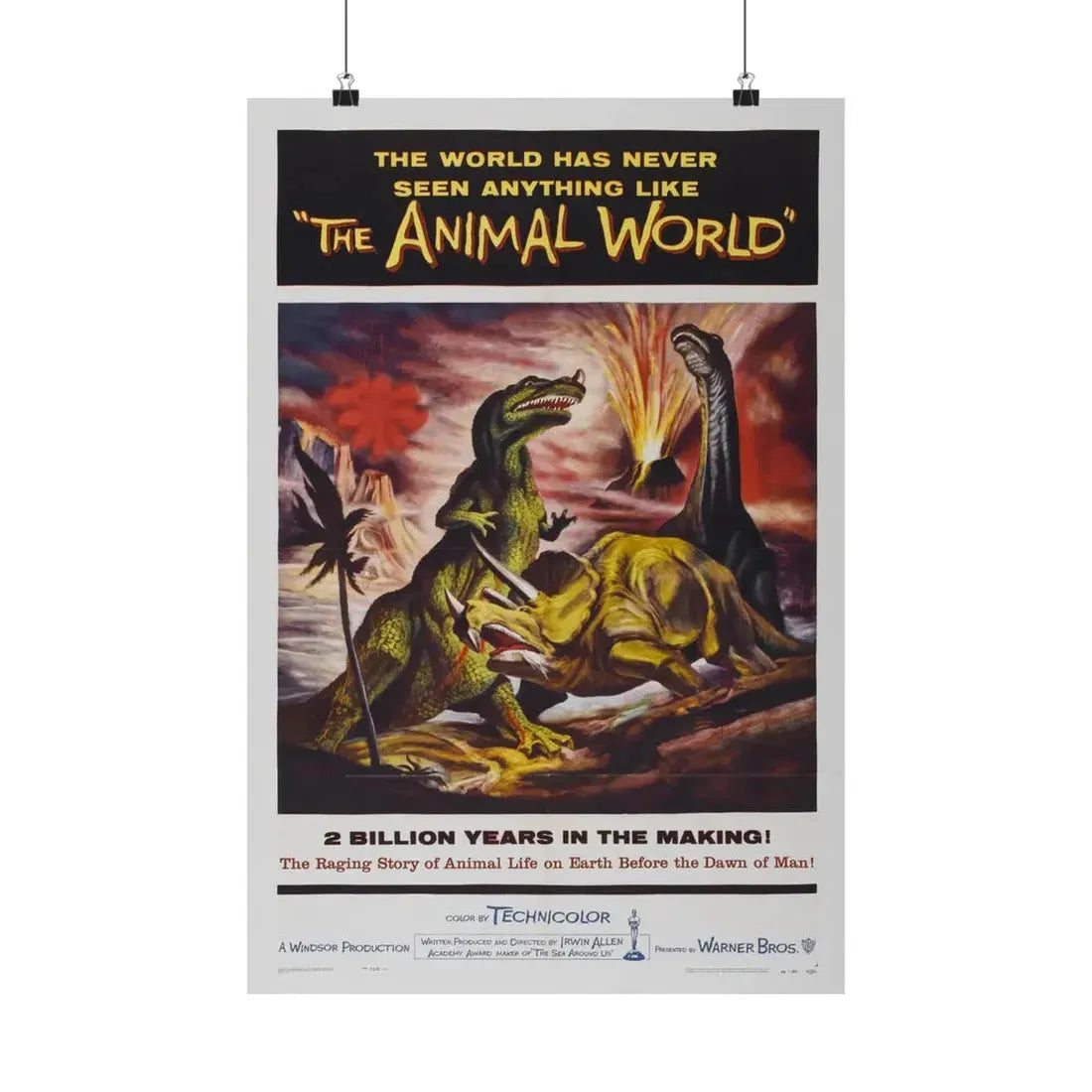 THE ANIMAL WORLD 1956 - Paper Movie Poster 16″ x 24″ Matte - The Sticker Space