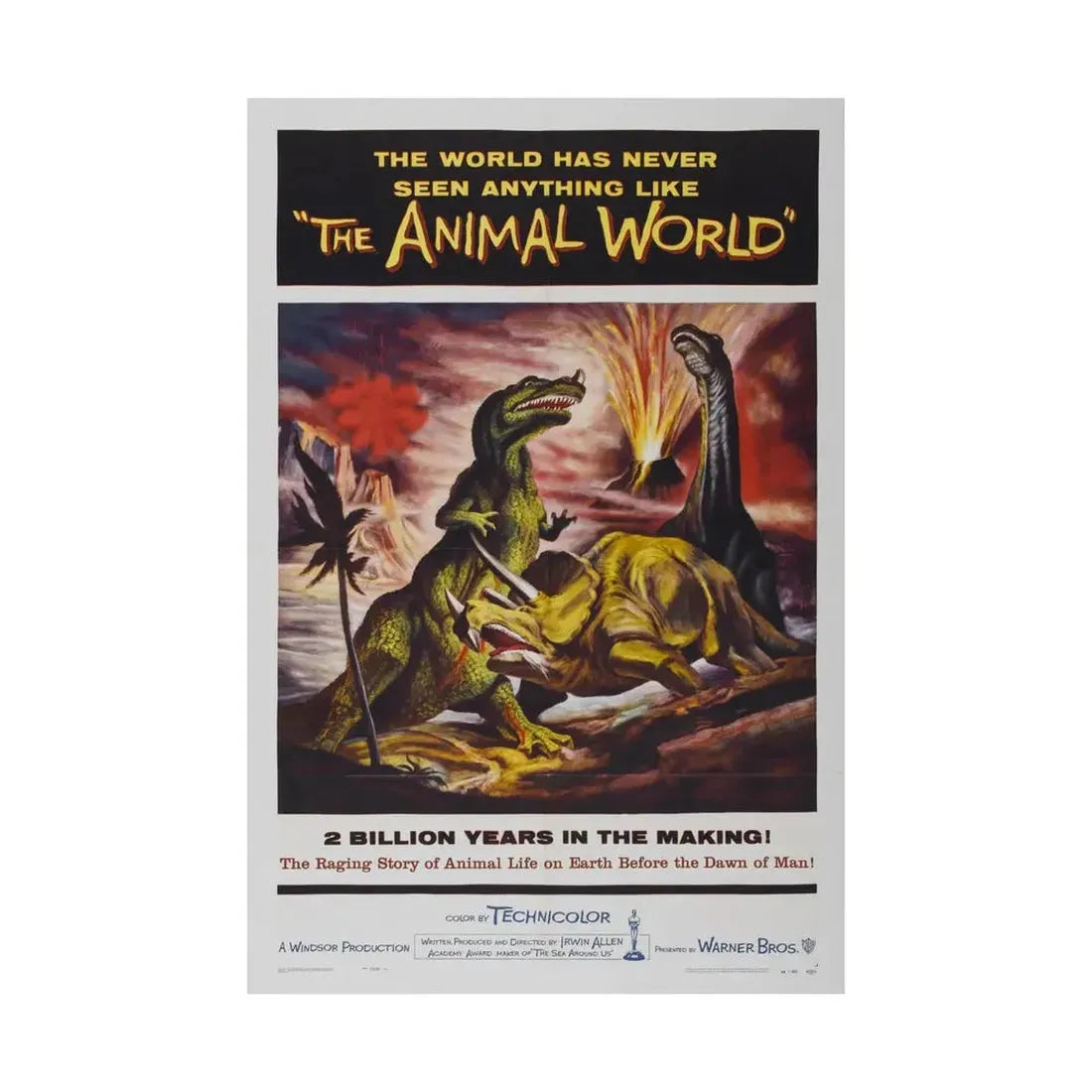 THE ANIMAL WORLD 1956 - Paper Movie Poster - The Sticker Space