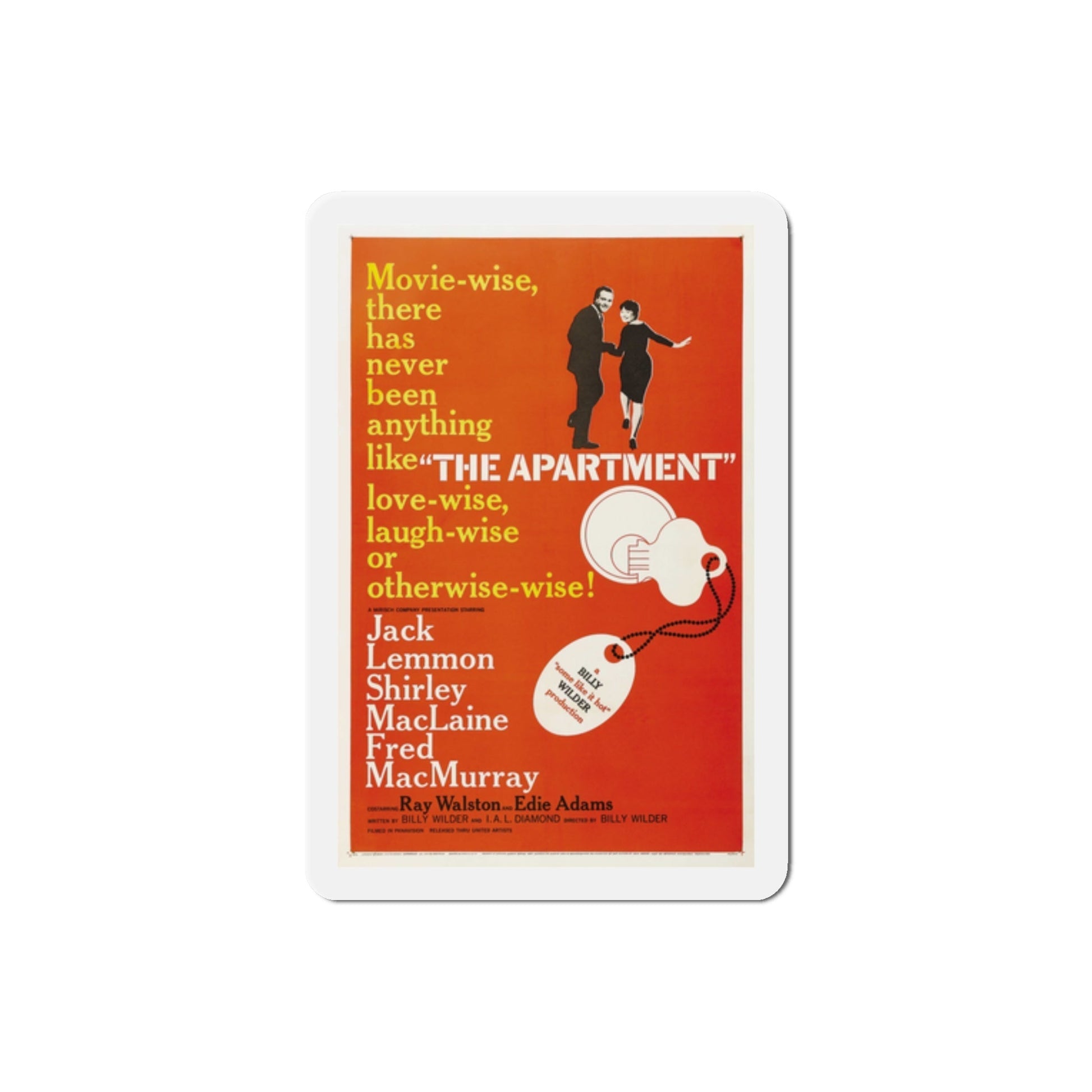The Apartment 1960 Movie Poster Die-Cut Magnet-2 Inch-The Sticker Space