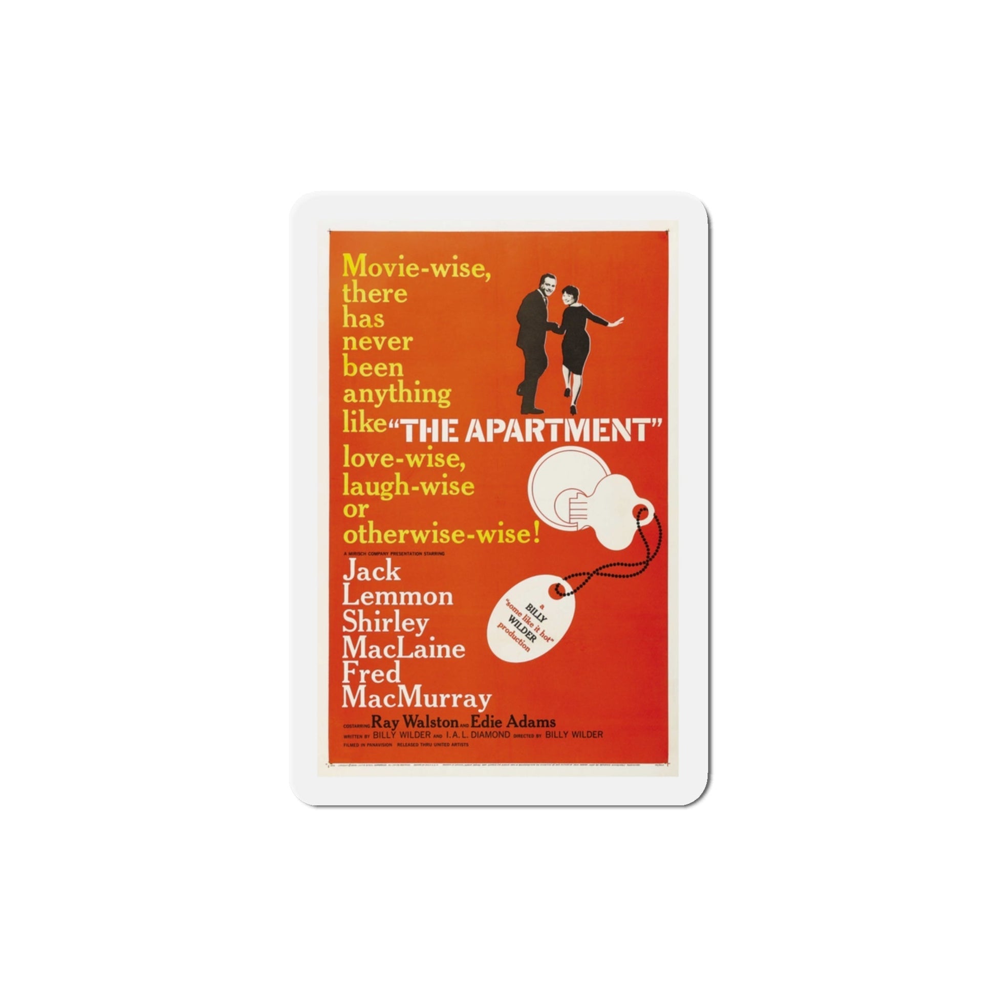The Apartment 1960 Movie Poster Die-Cut Magnet-3 Inch-The Sticker Space
