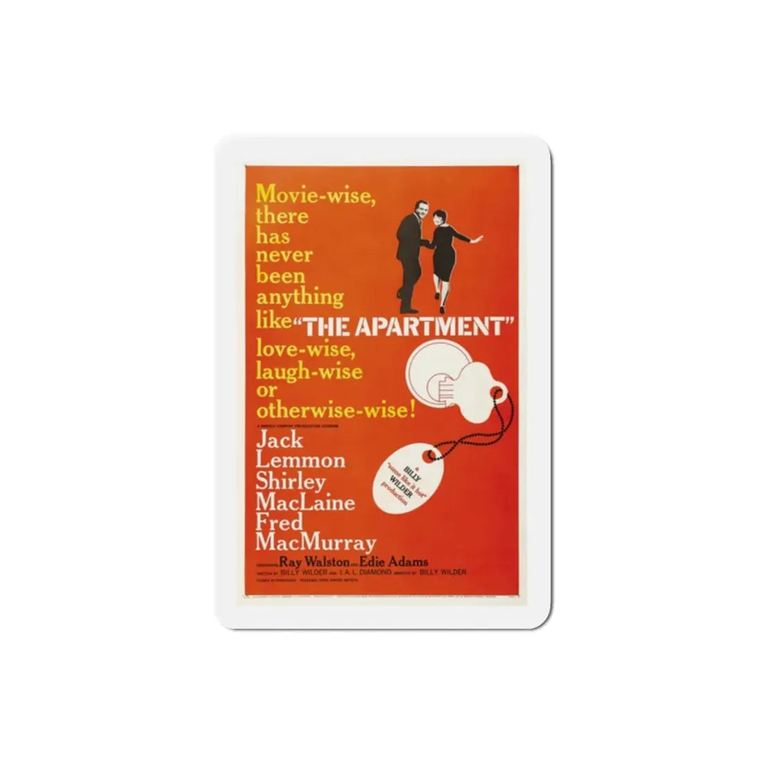 The Apartment 1960 Movie Poster Refrigerator Magnet 2 Inch - The Sticker Space