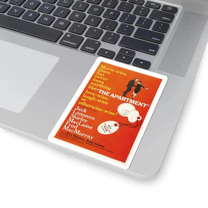 The Apartment 1960 Movie Poster - STICKER Vinyl Kiss-Cut Decal - The Sticker Space