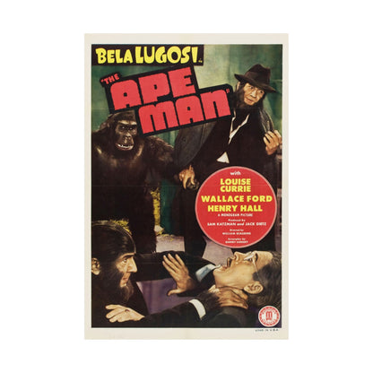 THE APE MAN 1943 - Paper Movie Poster-The Sticker Space