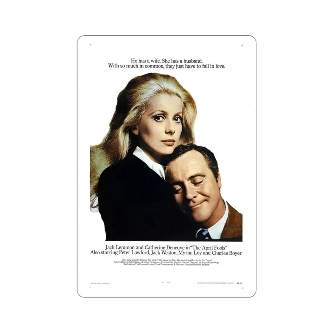 The April Fools 1969 Movie Poster STICKER Vinyl Die-Cut Decal 3 Inch - The Sticker Space