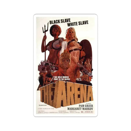 The Arena 1974 Movie Poster - STICKER Vinyl Kiss-Cut Decal 2 Inch White - The Sticker Space