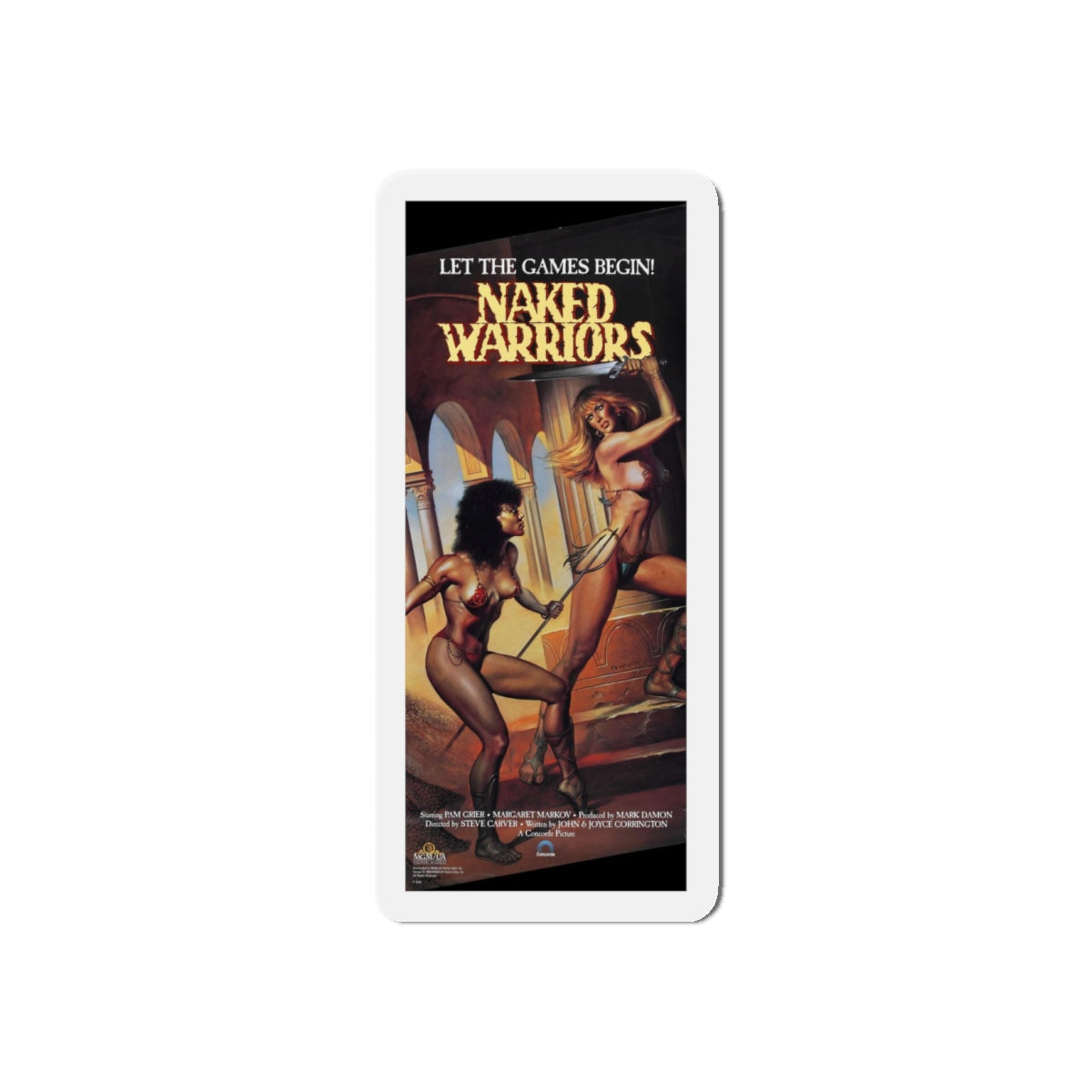 THE ARENA (NAKED WARRIORS) 1974 Movie Poster - Refrigerator Magnet-4" x 4"-The Sticker Space