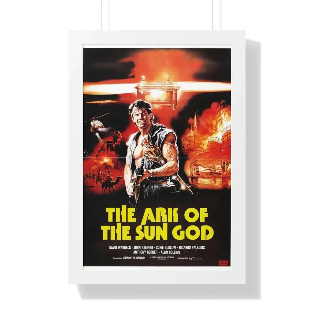 THE ARK OF THE SUN GOD 1984 - Framed Movie Poster 16″ x 24″ White - The Sticker Space