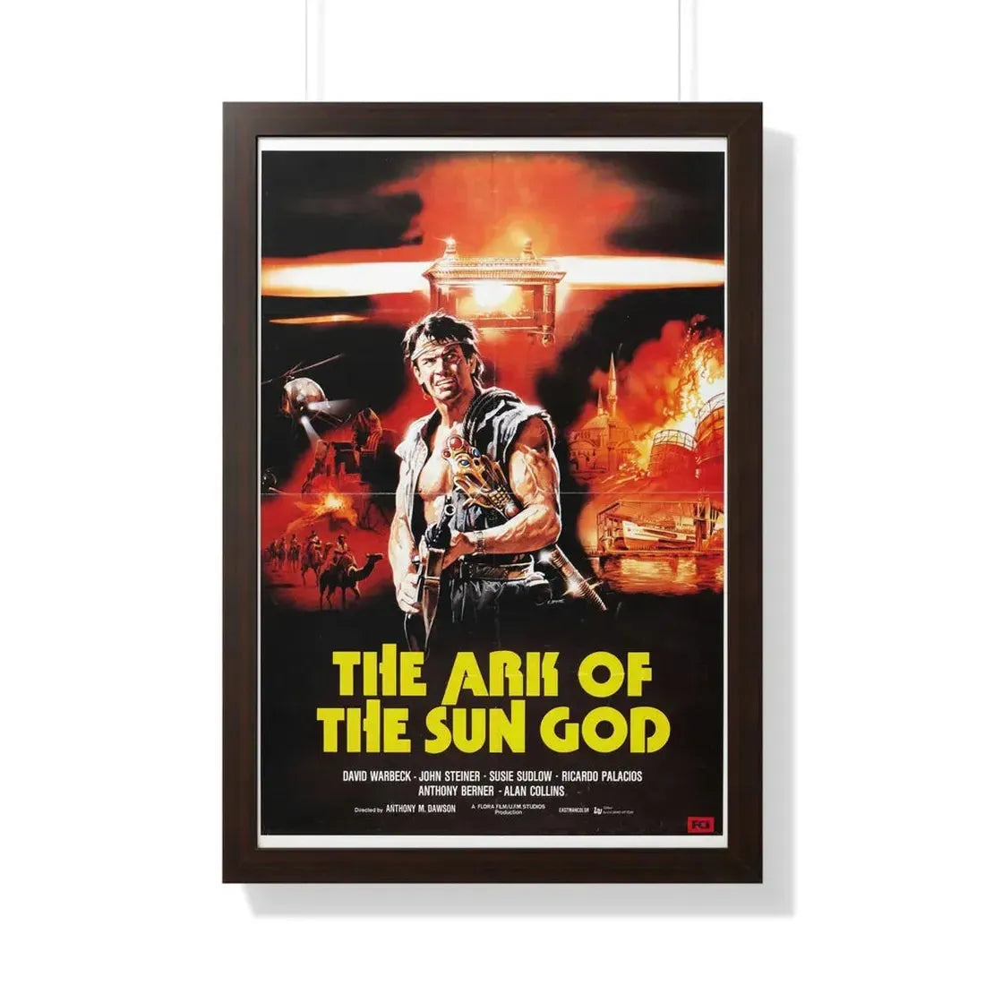 THE ARK OF THE SUN GOD 1984 - Framed Movie Poster 20" x 30" Walnut - The Sticker Space