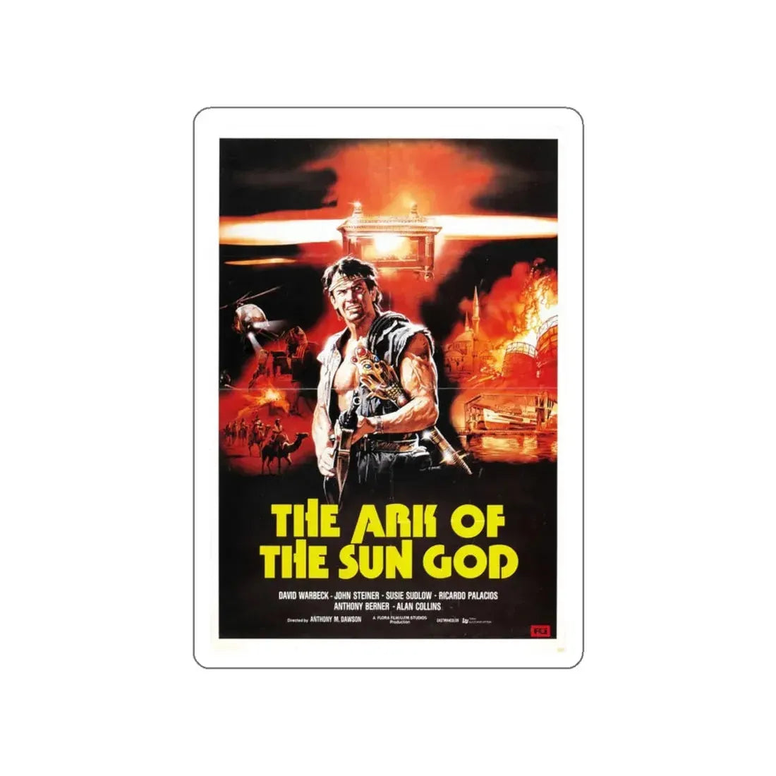 THE ARK OF THE SUN GOD 1984 Movie Poster STICKER Vinyl Die-Cut Decal 6 Inch - The Sticker Space