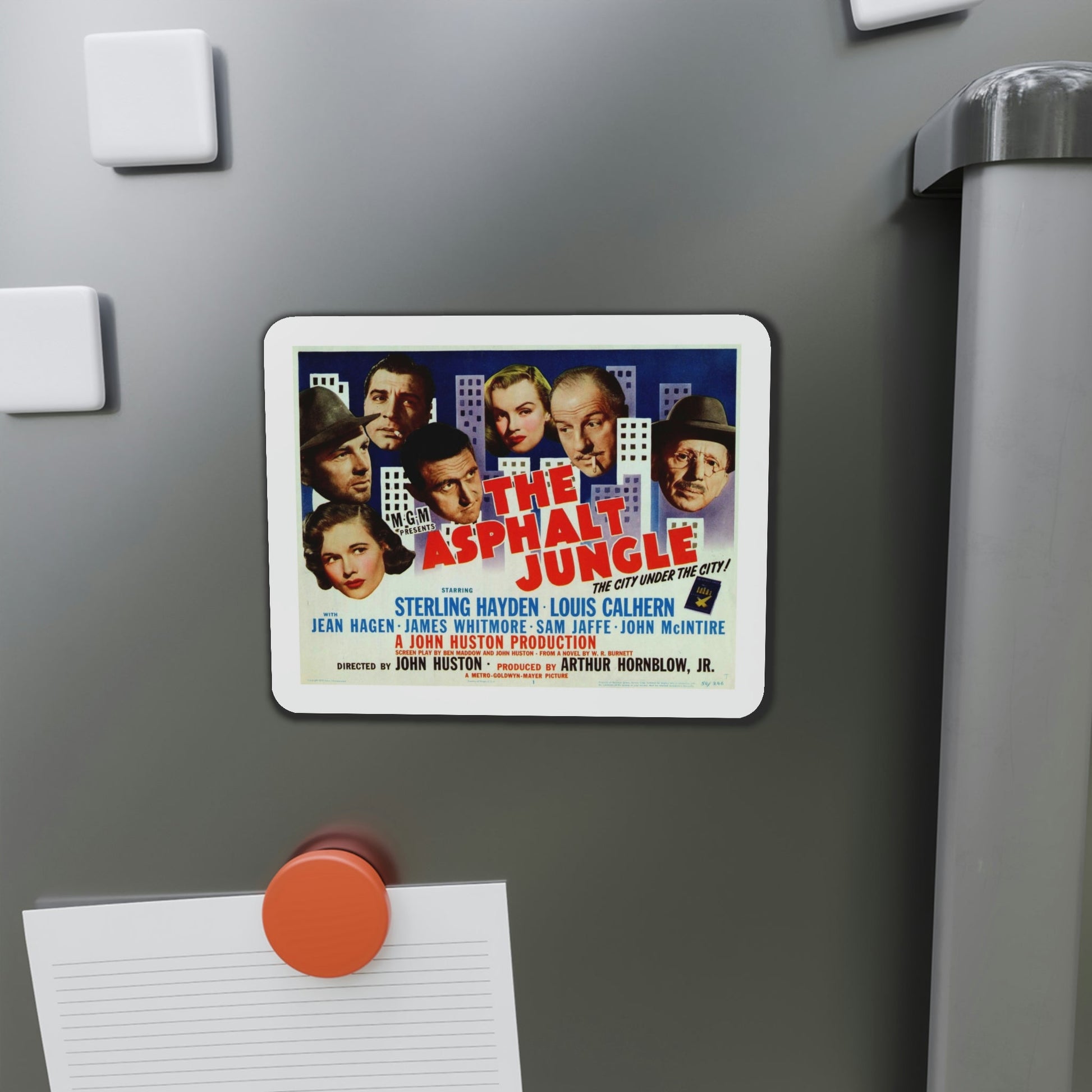 The Asphalt Jungle 1950 Movie Poster Die-Cut Magnet-The Sticker Space
