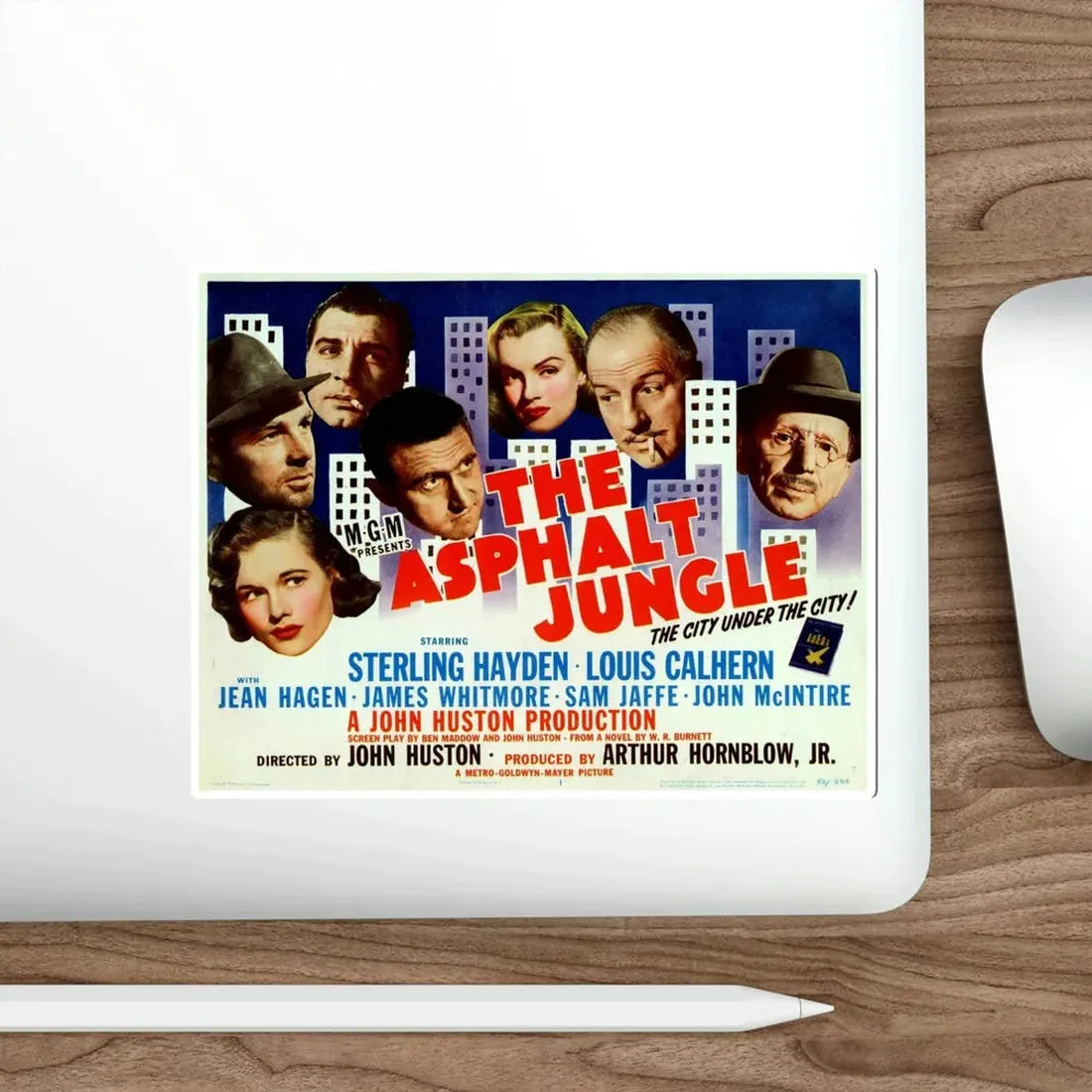 The Asphalt Jungle 1950 Movie Poster STICKER Vinyl Die-Cut Decal - The Sticker Space