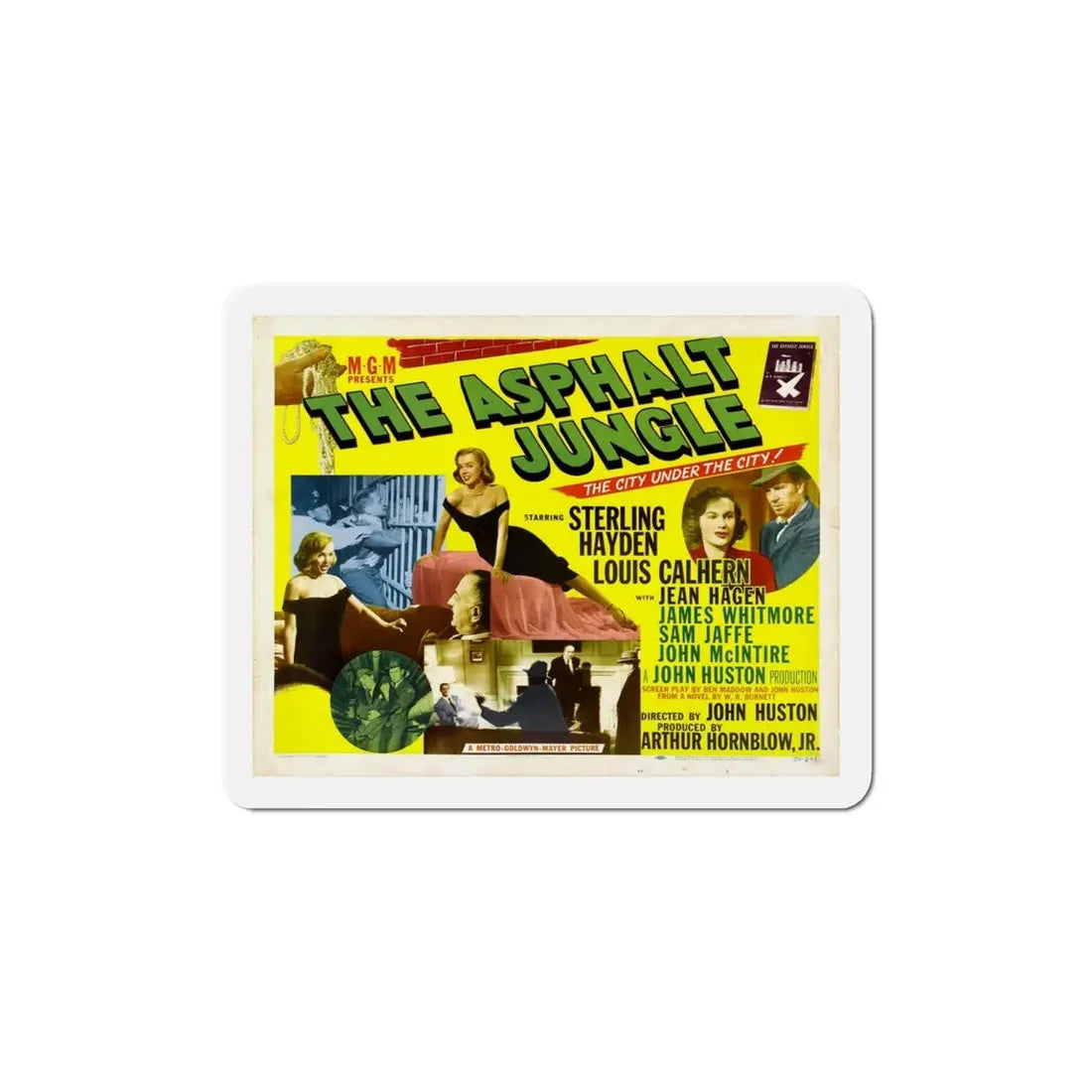 The Asphalt Jungle 1950 v2 Movie Poster Refrigerator Magnet 5 Inch - The Sticker Space