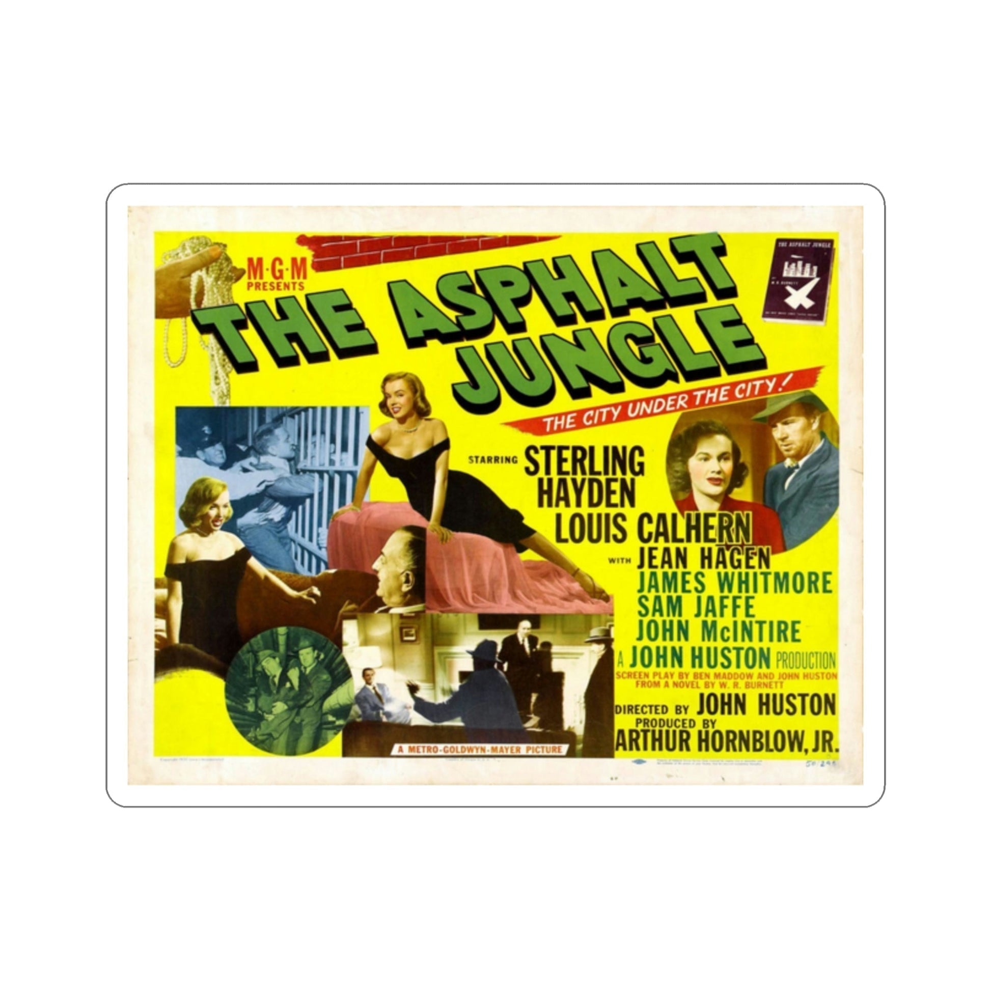 The Asphalt Jungle 1950 v2 Movie Poster STICKER Vinyl Die-Cut Decal-2 Inch-The Sticker Space