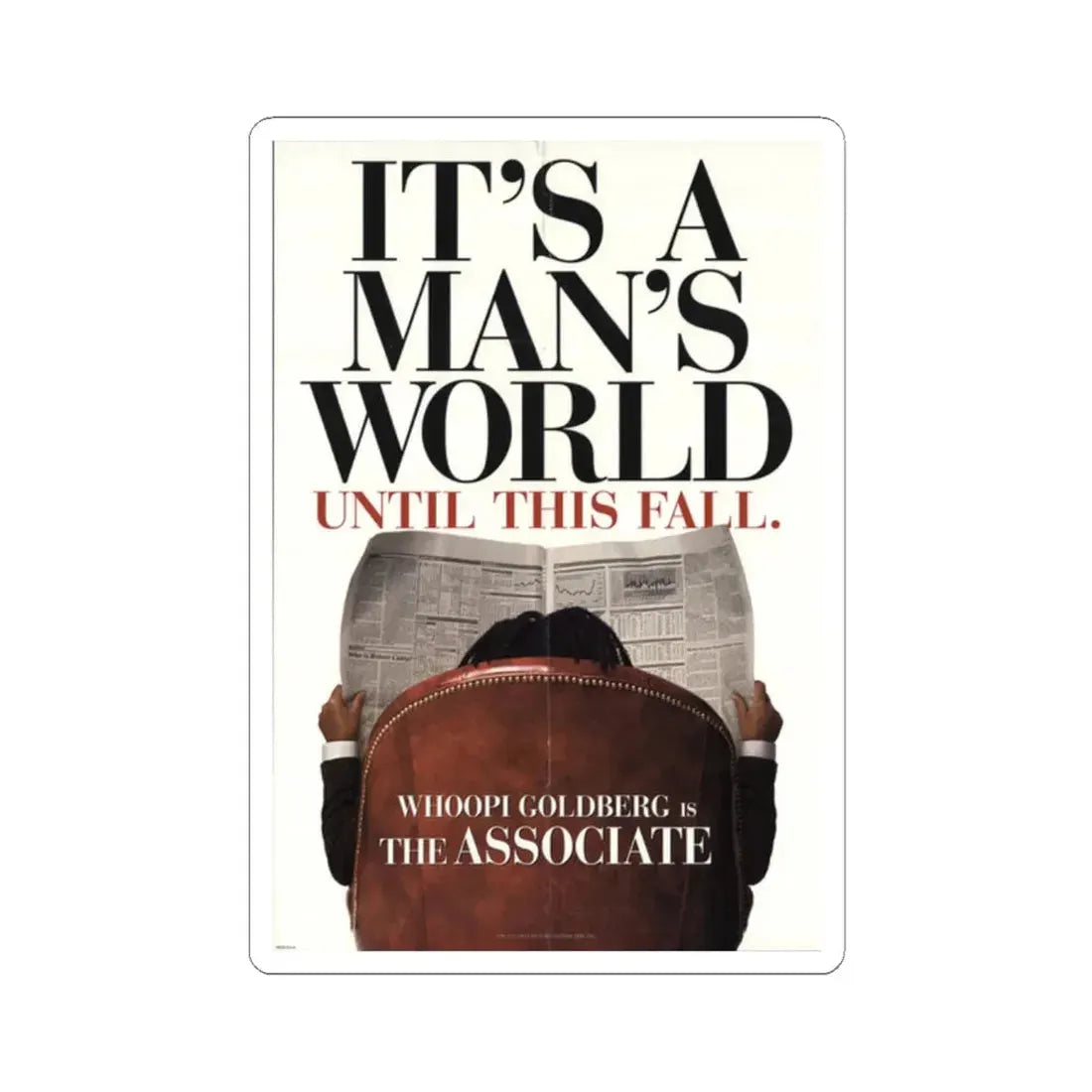 The Associate 1996 Movie Poster - STICKER Vinyl Kiss-Cut Decal 2 Inch White - The Sticker Space