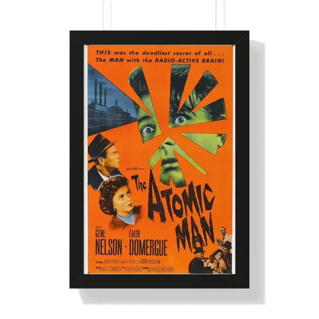 THE ATOMIC MAN 1955 - Framed Movie Poster 16″ x 24″ Black - The Sticker Space