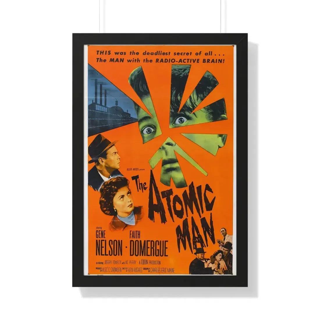 THE ATOMIC MAN 1955 - Framed Movie Poster 20" x 30" Black - The Sticker Space