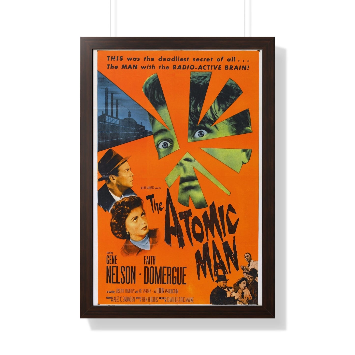 THE ATOMIC MAN 1955 - Framed Movie Poster-20" x 30"-The Sticker Space