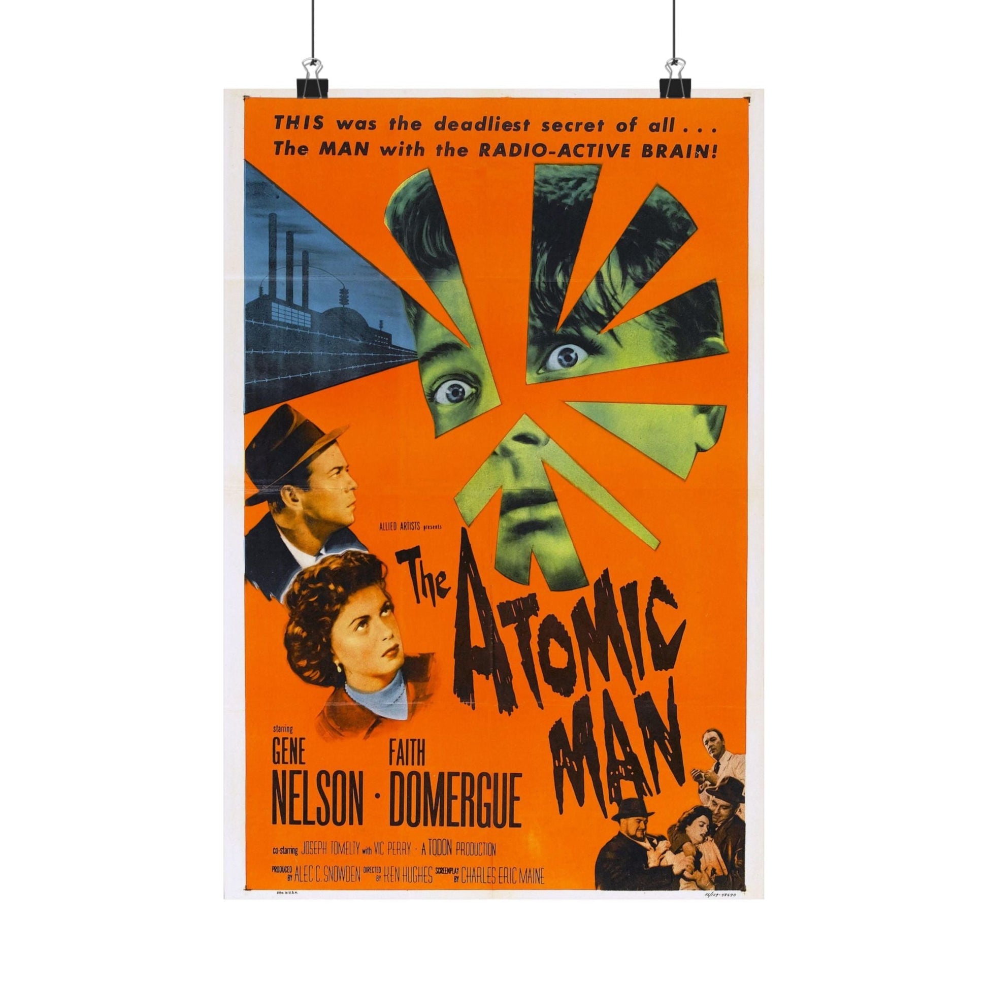 THE ATOMIC MAN 1955 - Paper Movie Poster-12″ x 18″-The Sticker Space