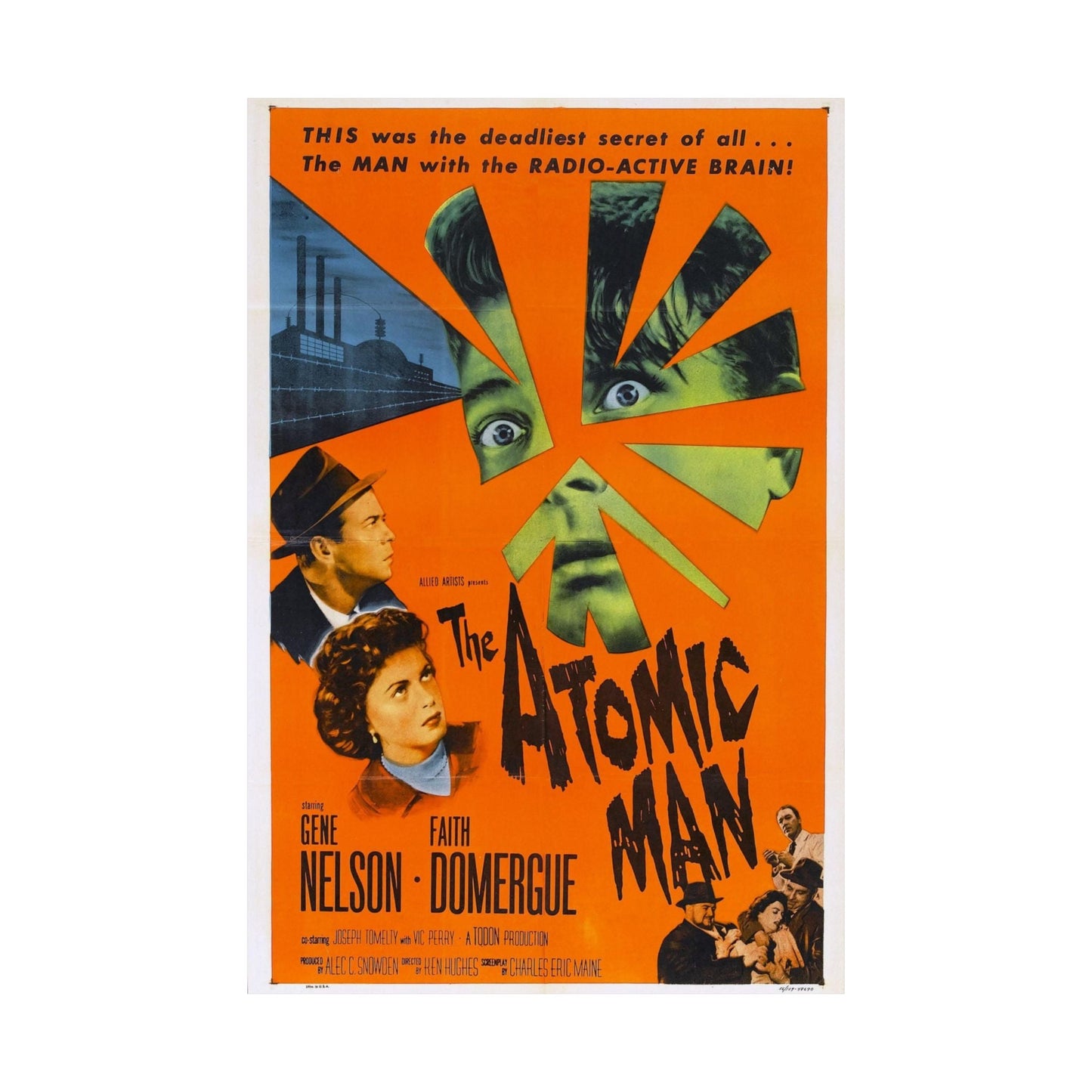 THE ATOMIC MAN 1955 - Paper Movie Poster-The Sticker Space