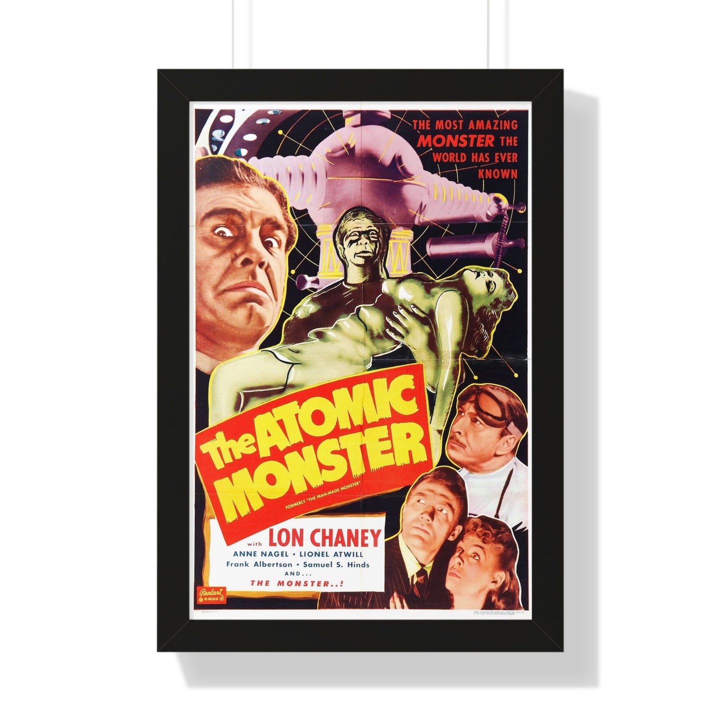 THE ATOMIC MONSTER 1941 - Framed Movie Poster-16″ x 24″-The Sticker Space