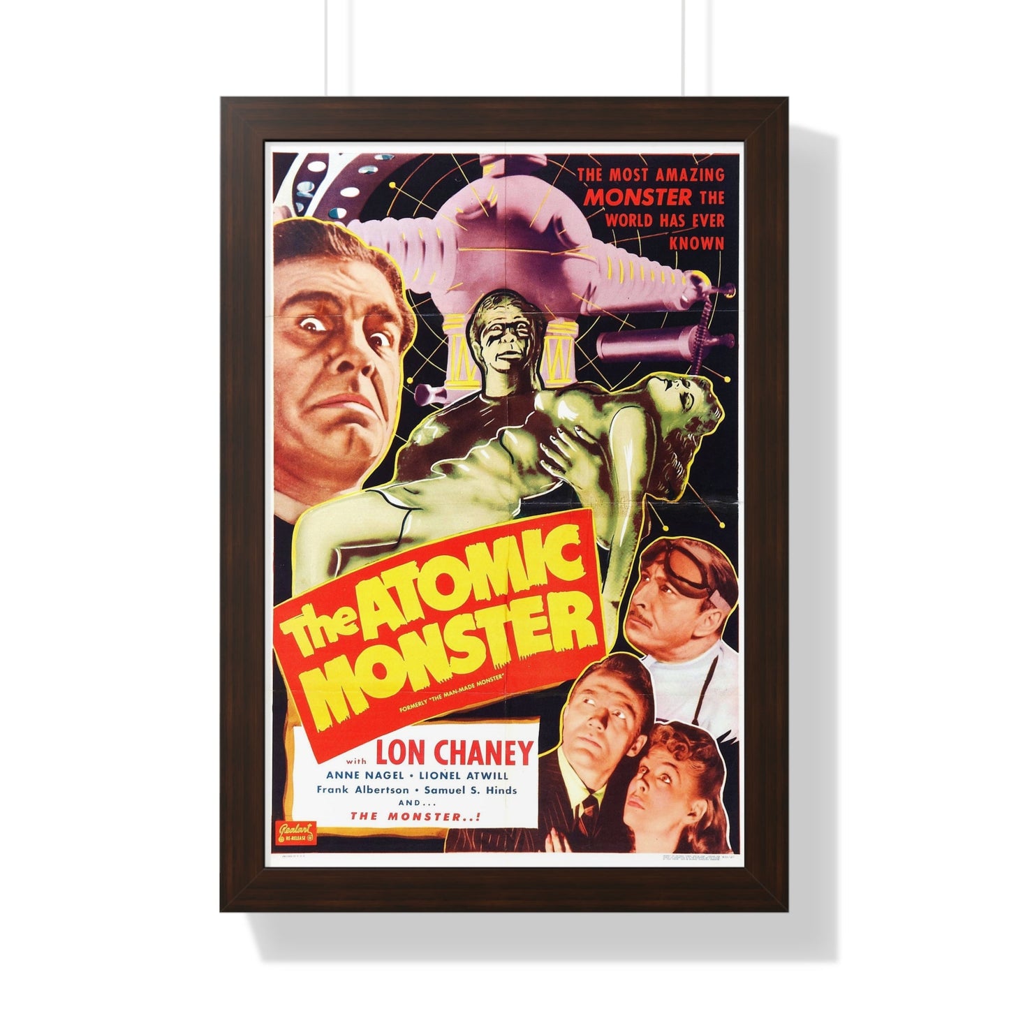 THE ATOMIC MONSTER 1941 - Framed Movie Poster-16″ x 24″-The Sticker Space