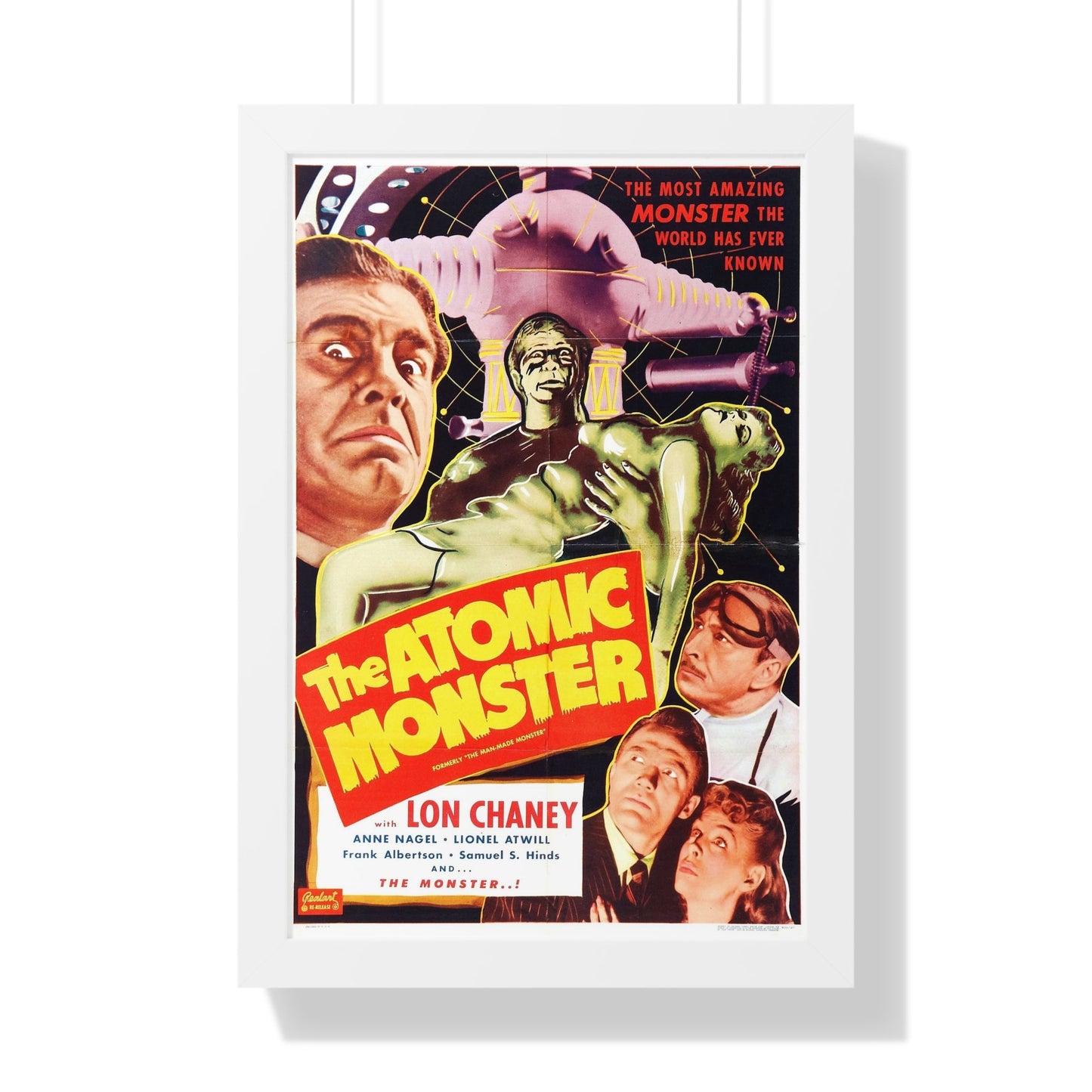 THE ATOMIC MONSTER 1941 - Framed Movie Poster-16″ x 24″-The Sticker Space