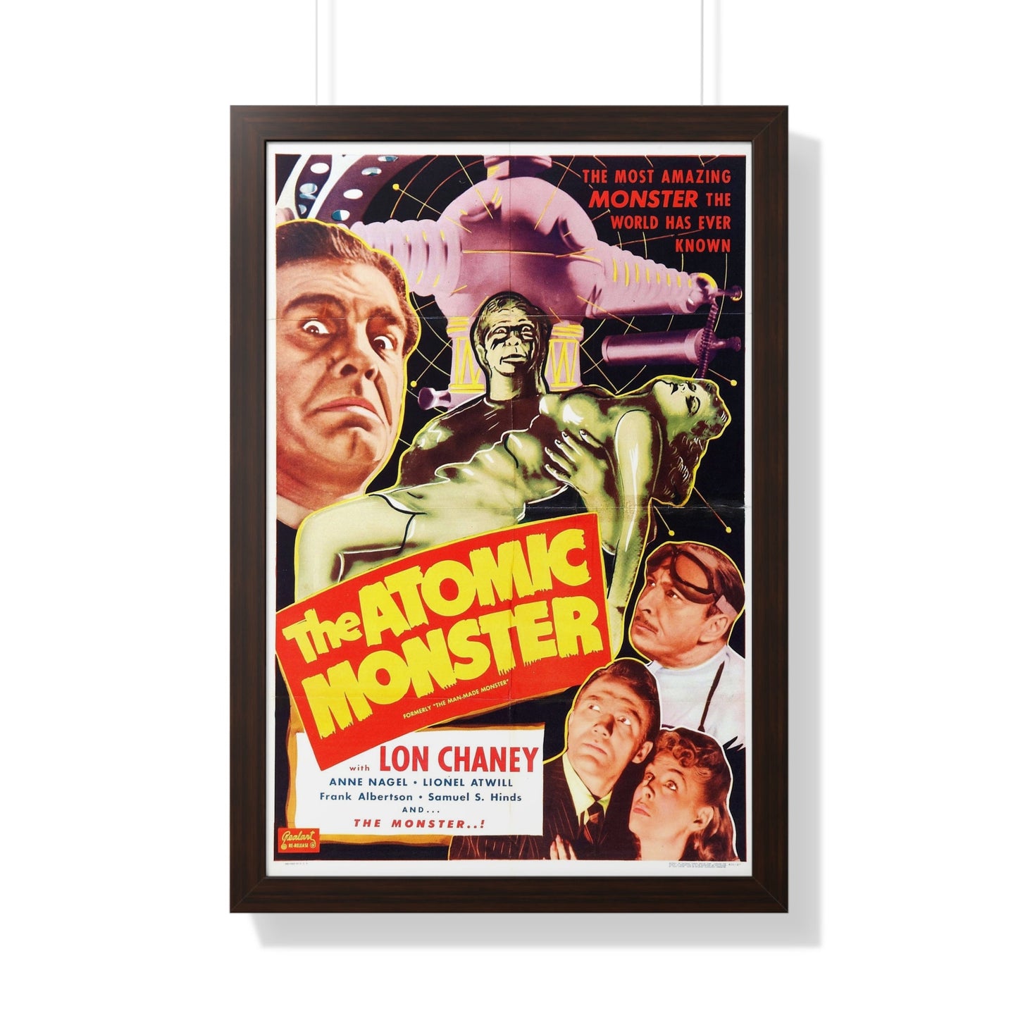 THE ATOMIC MONSTER 1941 - Framed Movie Poster-20" x 30"-The Sticker Space