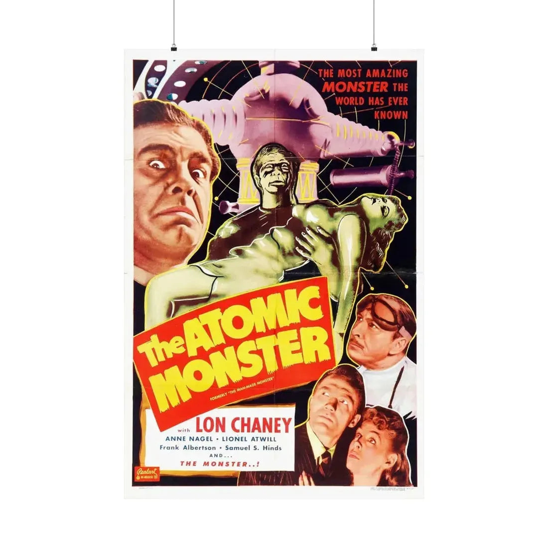THE ATOMIC MONSTER 1941 - Paper Movie Poster 36" x 54" Matte - The Sticker Space