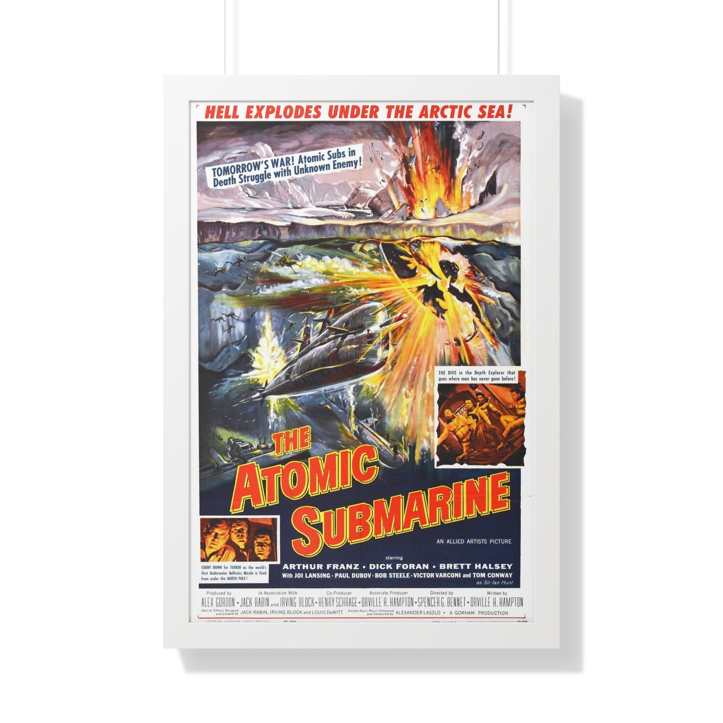 THE ATOMIC SUBMARINE 1959 - Framed Movie Poster-20" x 30"-The Sticker Space