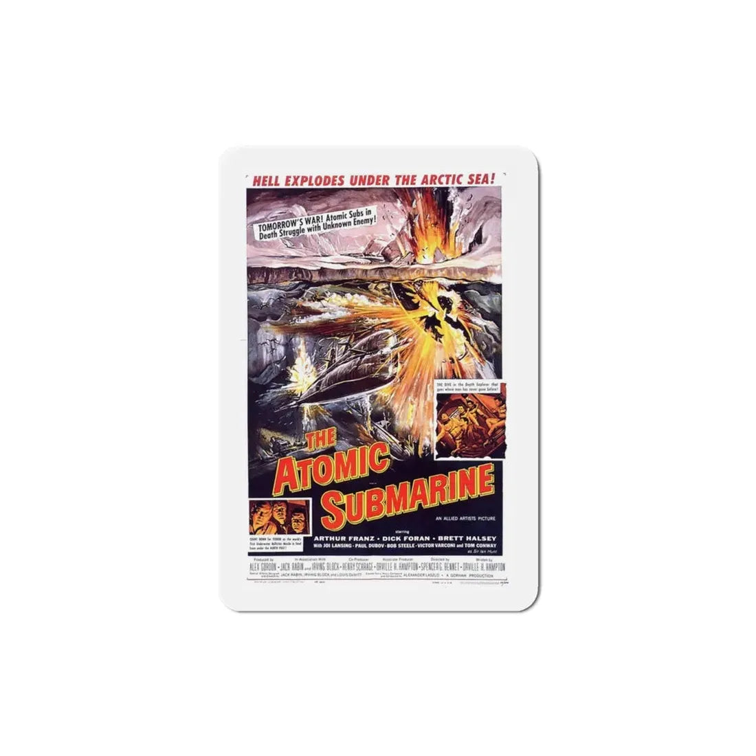 The Atomic Submarine 1959 Movie Poster Refrigerator Magnet 4 Inch - The Sticker Space