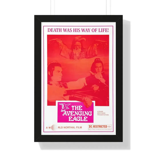 THE AVENGING EAGLE 1978 - Framed Movie Poster 16″ x 24″ Black - The Sticker Space