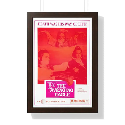 THE AVENGING EAGLE 1978 - Framed Movie Poster 16″ x 24″ Walnut - The Sticker Space